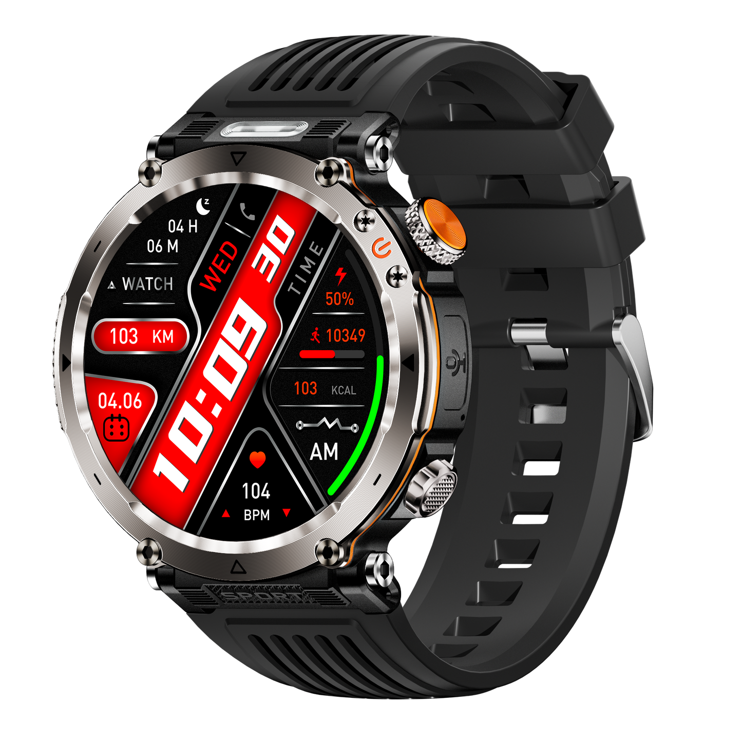 North Edge Titanium Strength HD Round Display 600mAh Power IP68 Waterproof HT30