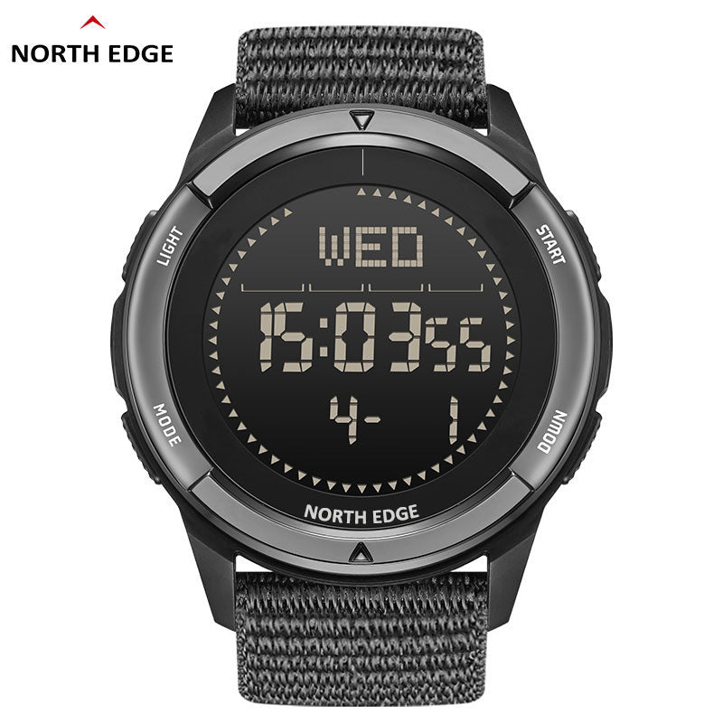 North Edge Branded slim black watch digital ALPS