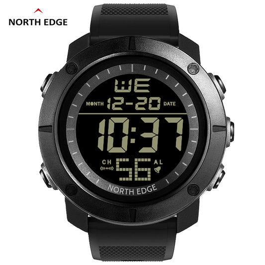 North Edge Military round digital watch analog TANK