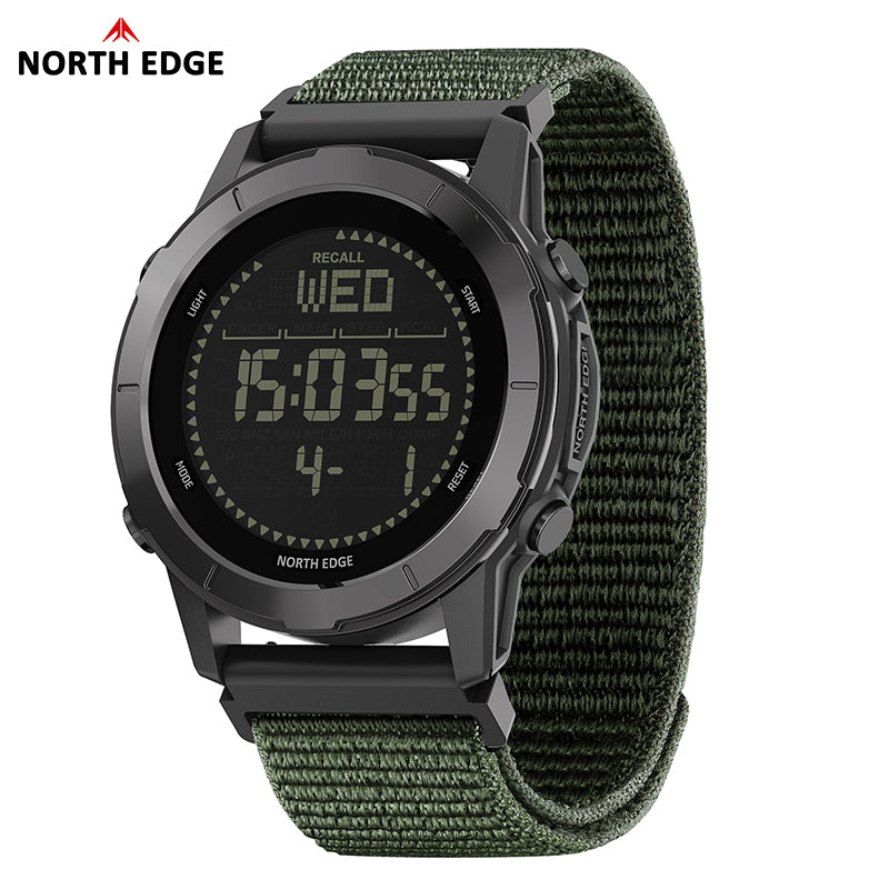 North Edge Ultralight Pedometer Compass 50M Waterproof Outdoor Watch LITECORE