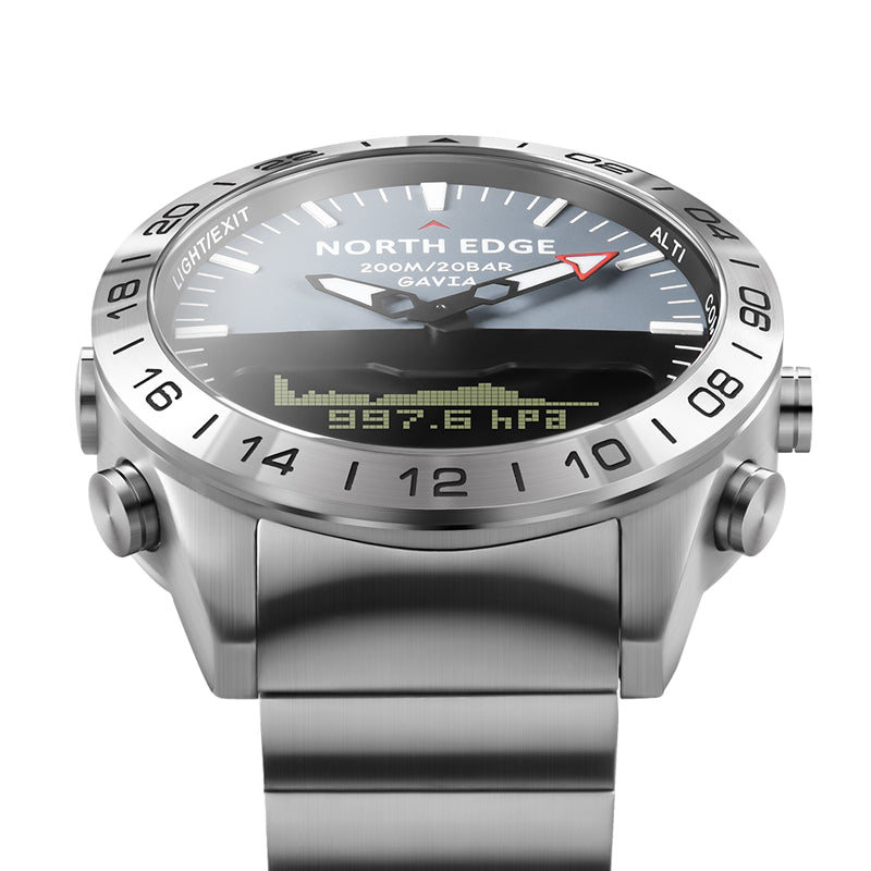 North Edge Affordable Hybrid Men’s Steel Dive Watch GAVIA