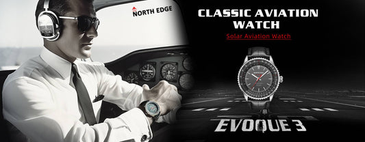 Dive into Aviation Elegance: North Edge's Mesmerizing Solar Aviation Watch EVOQUE 3