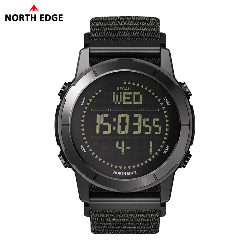 North Edge Ultralight Pedometer Compass 50M Waterproof Outdoor Watch LITECORE