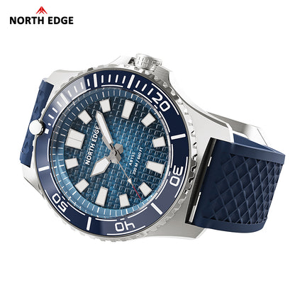 North Edge Solar Powered 200M Waterproof Ceramic Bezel Dive Watch ABYSS