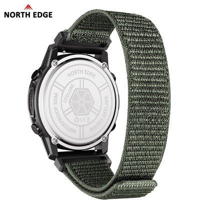 North Edge Ultralight Pedometer Compass 50M Waterproof Outdoor Watch LITECORE