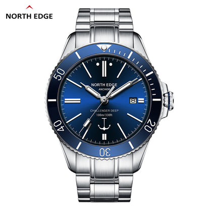North Edge Men's luxury automatic mechanical watch ceramic bezel watch Anchor