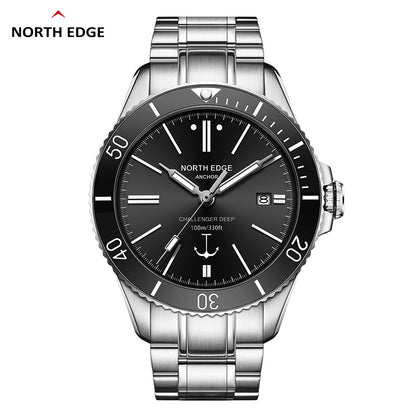 North Edge Men's luxury automatic mechanical watch ceramic bezel watch Anchor