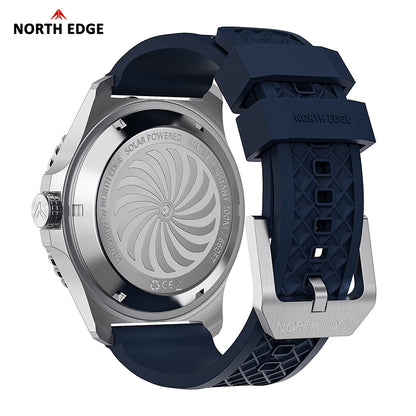 North Edge Solar Powered 200M Waterproof Ceramic Bezel Dive Watch ABYSS