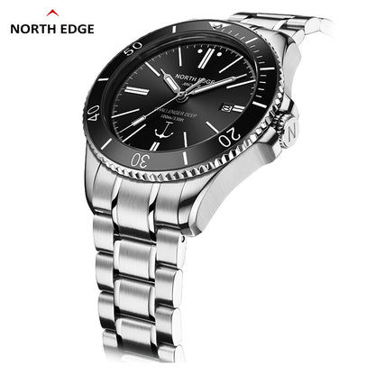 North Edge Men's luxury automatic mechanical watch ceramic bezel watch Anchor