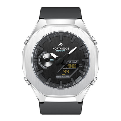 North Edge Outdoor Watch Mercury-Stopwatch Countdown World Time LED Backlight
