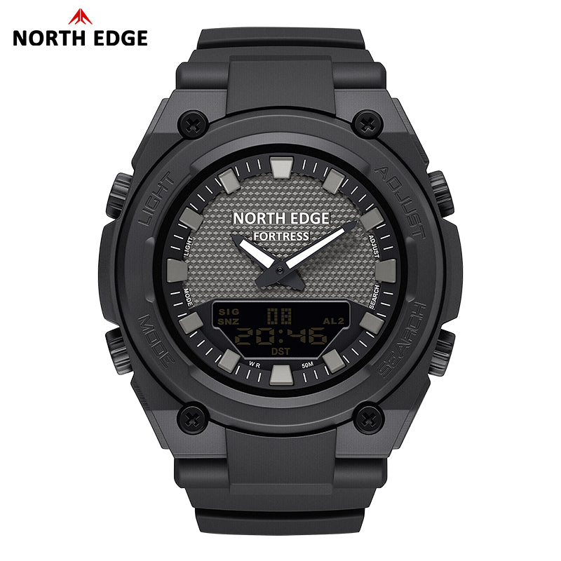 Dual-Display Analog Digital Stopwatch Countdown Luminous FORTRESS