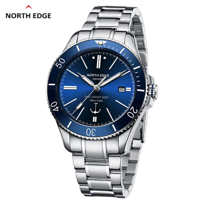 North Edge Men's luxury automatic mechanical watch ceramic bezel watch Anchor