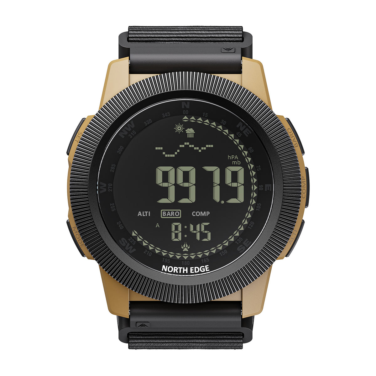 North Edge Altimeter Barometer Compass 50M Tactical Outdoor Watch APACHE-CF