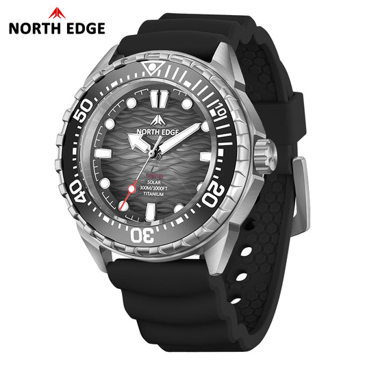 North Edge Titanium Lightweight Solar Dive Watch TRITON-TI