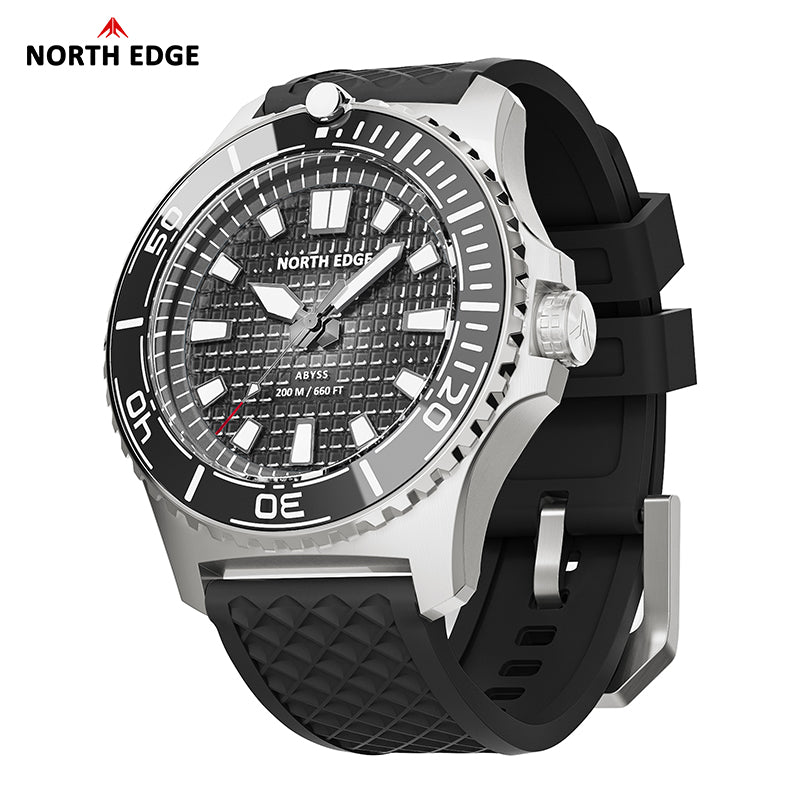 North Edge Solar Powered 200M Waterproof Ceramic Bezel Dive Watch ABYSS
