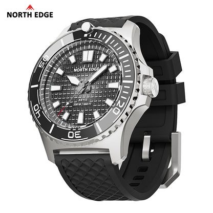 North Edge Solar Powered 200M Waterproof Ceramic Bezel Dive Watch ABYSS