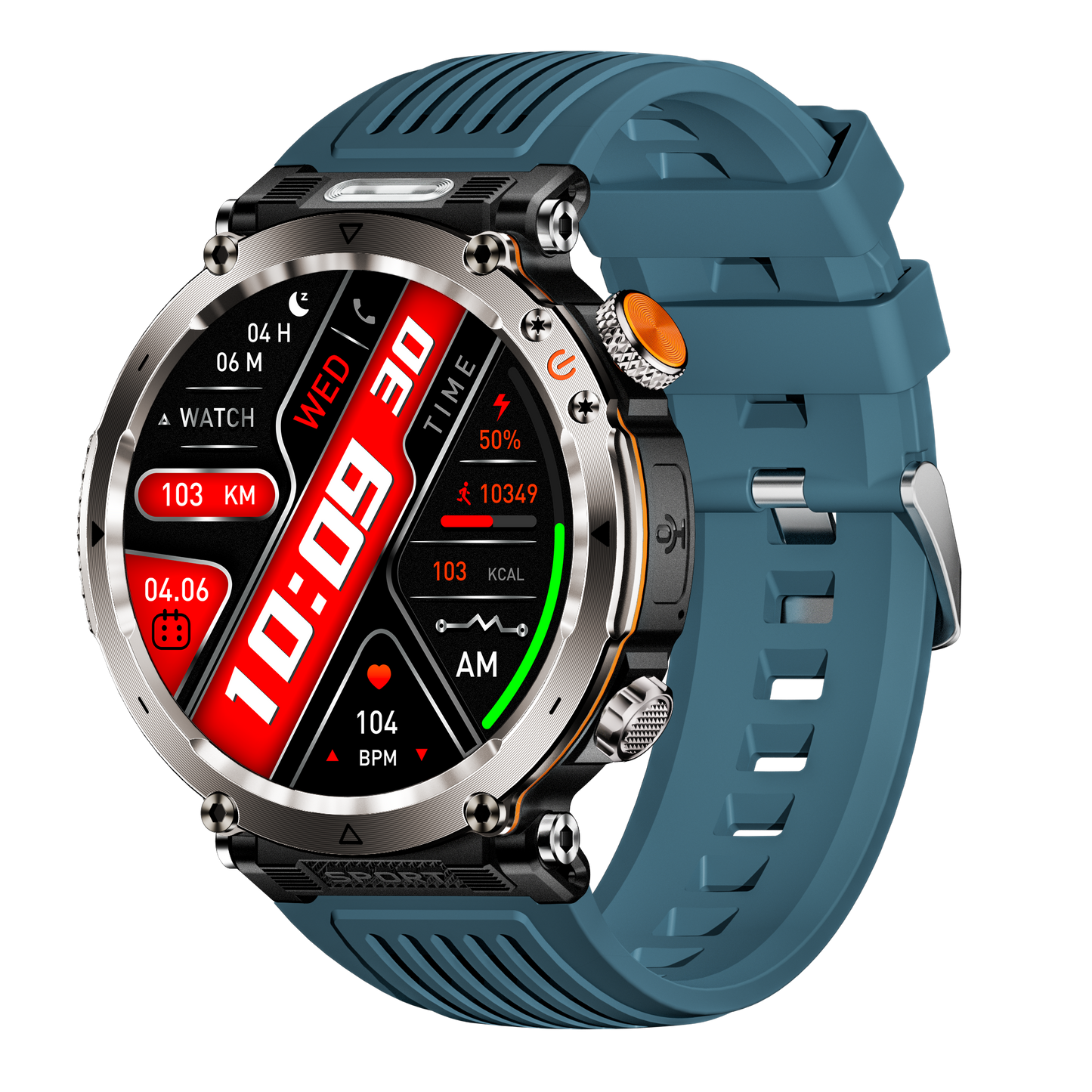 North Edge Titanium Strength HD Round Display 600mAh Power IP68 Waterproof HT30