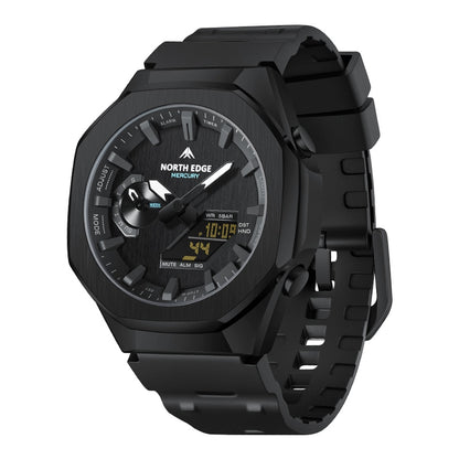 North Edge Outdoor Watch Mercury-Stopwatch Countdown World Time LED Backlight