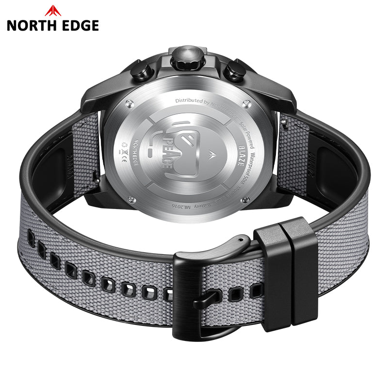 North Edge Solar quartz watch eco-drive power watch Blaze