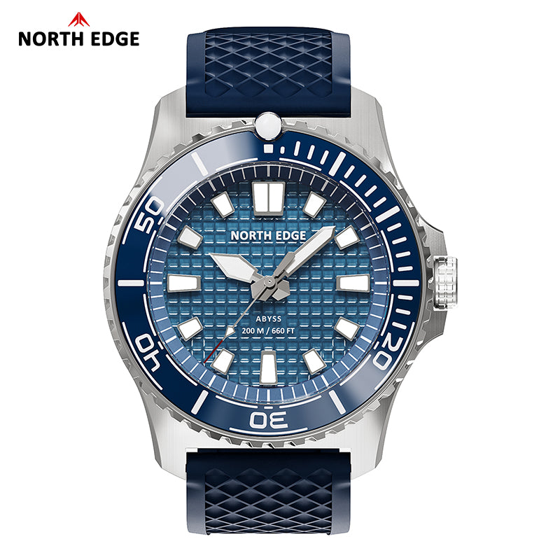 North Edge Solar Powered 200M Waterproof Ceramic Bezel Dive Watch ABYSS