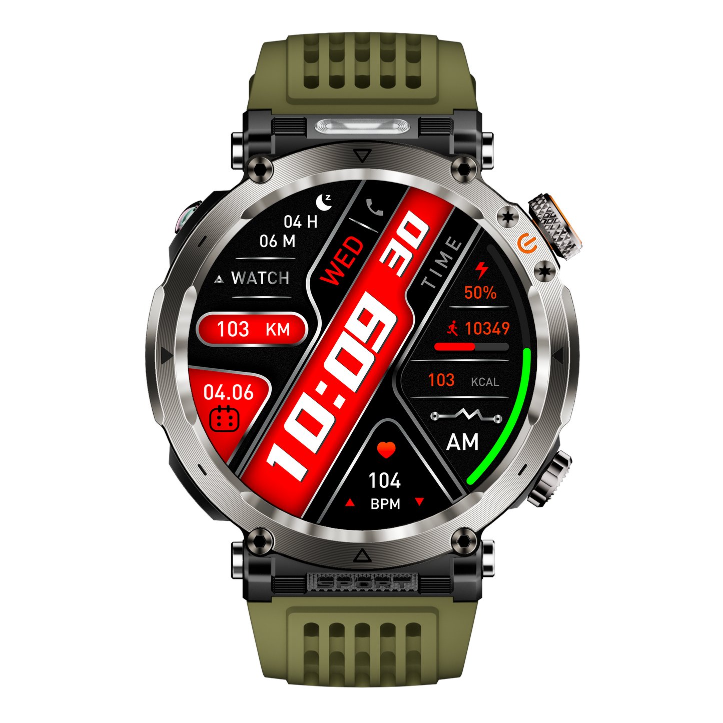 North Edge Titanium Strength HD Round Display 600mAh Power IP68 Waterproof HT30