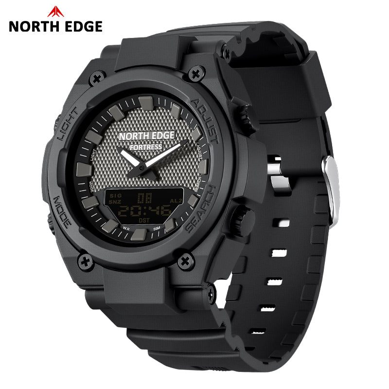 Dual-Display Analog Digital Stopwatch Countdown Luminous FORTRESS