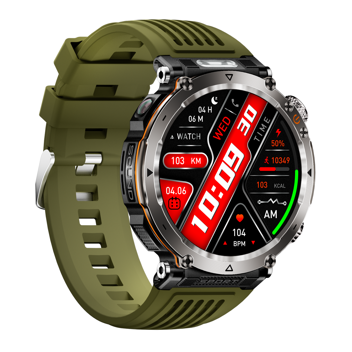 North Edge Titanium Strength HD Round Display 600mAh Power IP68 Waterproof HT30