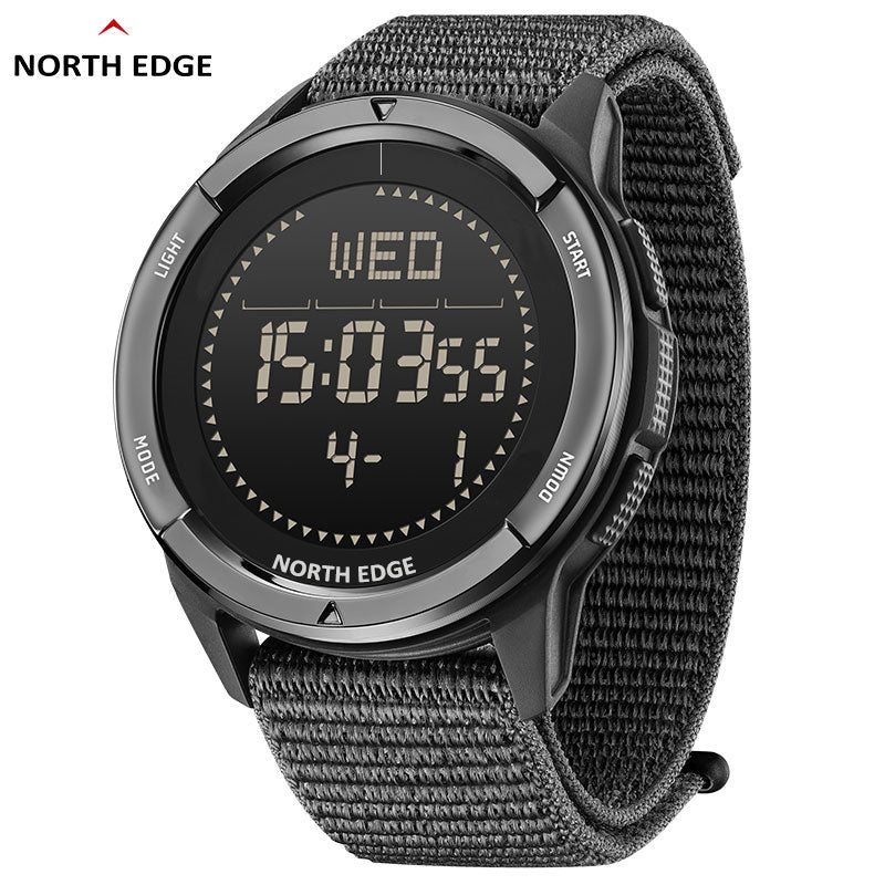 North Edge Branded slim black watch digital ALPS