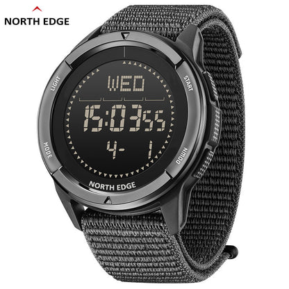 North Edge Branded slim black watch digital ALPS
