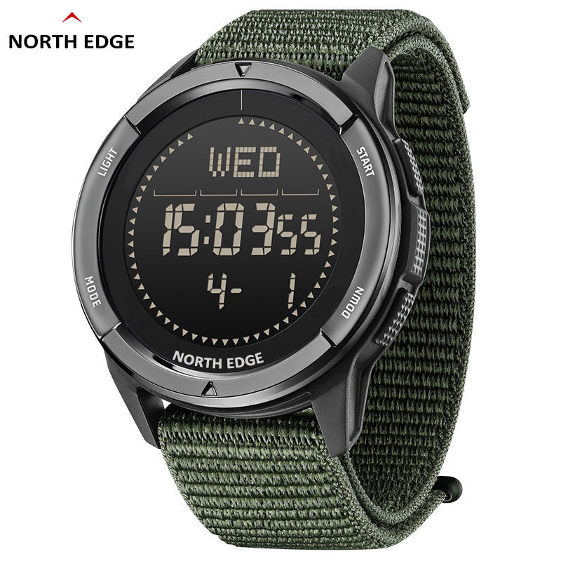 North Edge Branded slim black watch digital ALPS