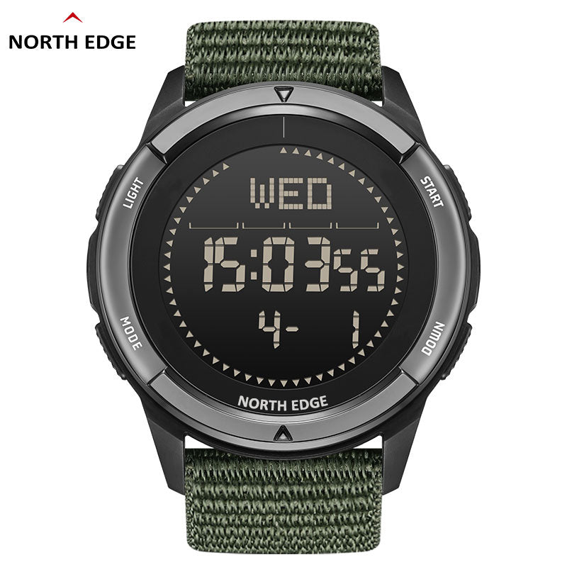 North Edge Branded slim black watch digital ALPS