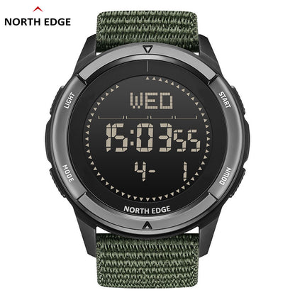 North Edge Branded slim black watch digital ALPS