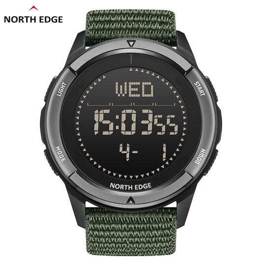 North Edge Branded slim black watch digital ALPS