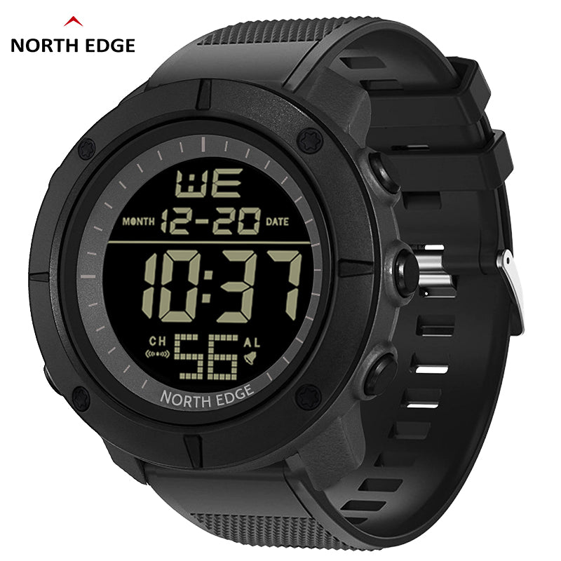 North Edge Military round digital watch analog TANK
