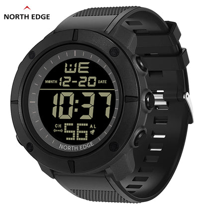 North Edge Military round digital watch analog TANK