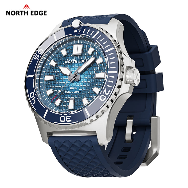 North Edge Solar Powered 200M Waterproof Ceramic Bezel Dive Watch ABYSS