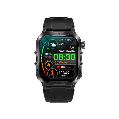 1.96 inch IP68 outdoor sport smart watch with flashlight T26