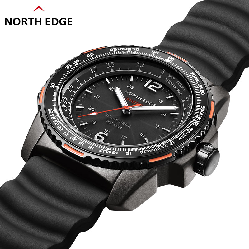 North Edge Solar drive watch outdoor quartz watch pilot watch Photon
