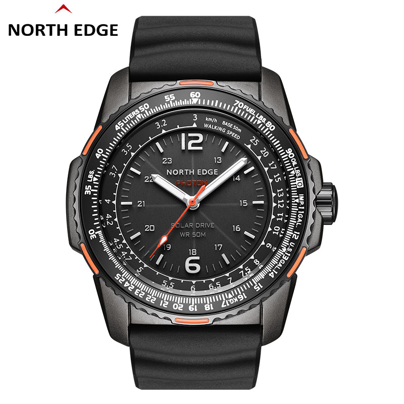 North Edge Solar drive watch outdoor quartz watch pilot watch Photon