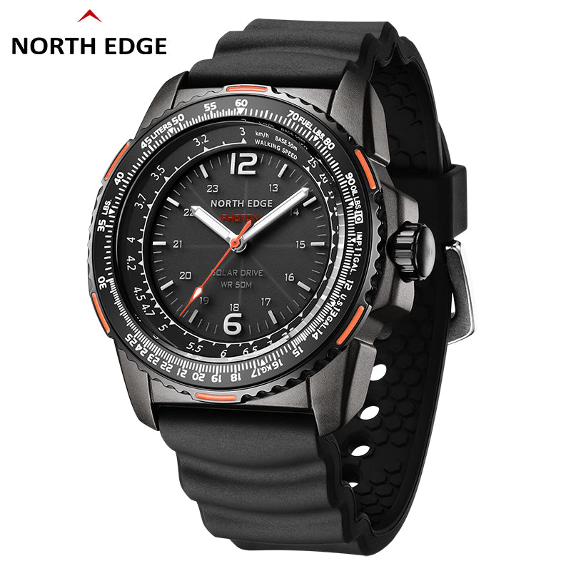 North Edge Solar drive watch outdoor quartz watch pilot watch Photon