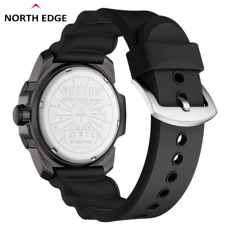 North Edge Solar drive watch outdoor quartz watch pilot watch Photon
