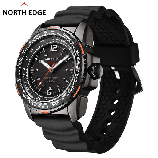 North Edge Solar drive watch outdoor quartz watch pilot watch Photon