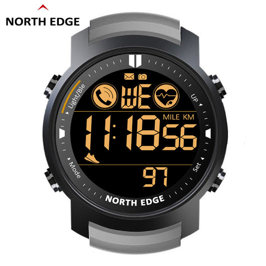 North Edge Black digital smart watch waterproof LAKER