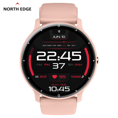 North Edge Black Mens Bluetooth smartwatch NL02C PRO