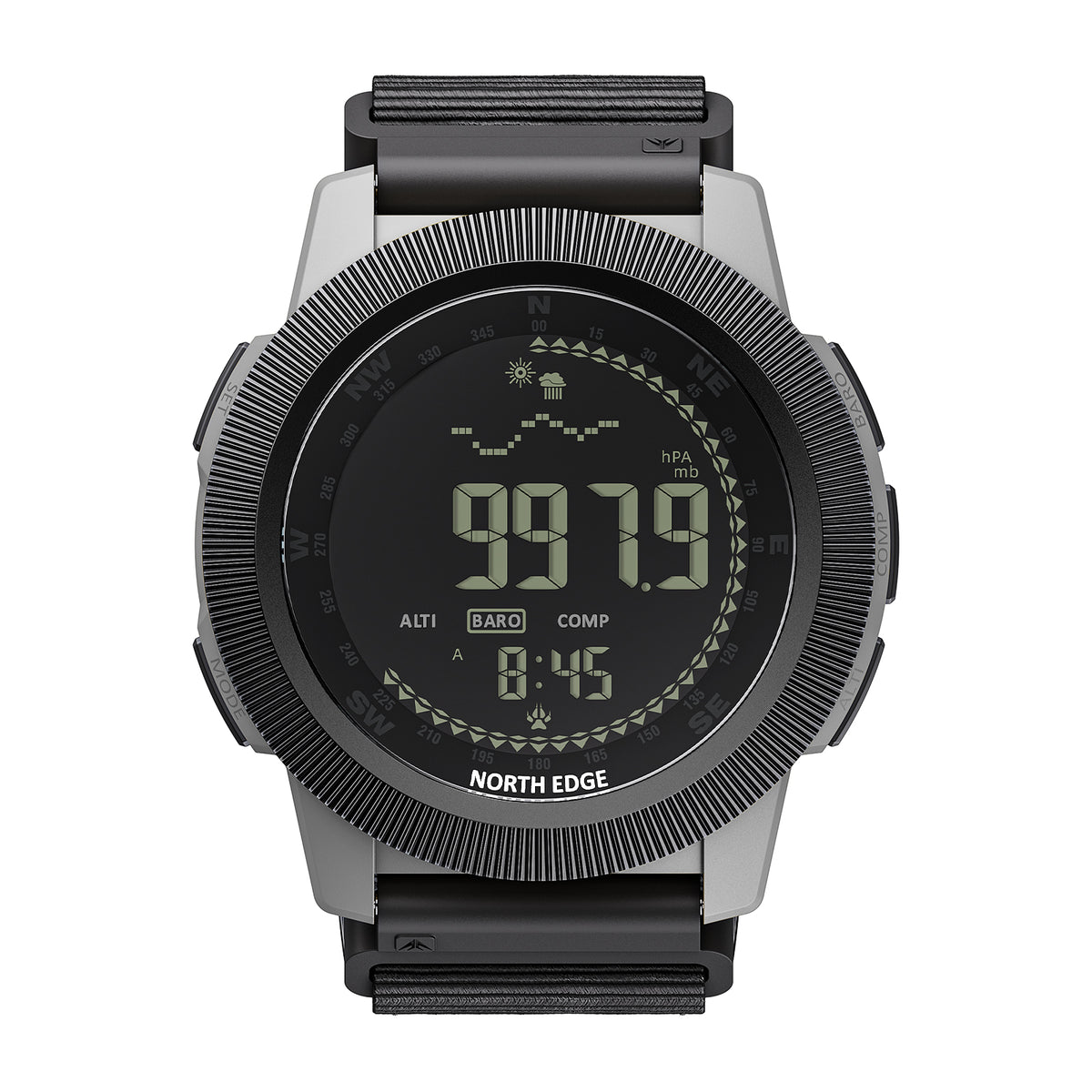 North Edge Altimeter Barometer Compass 50M Tactical Outdoor Watch APACHE-CF