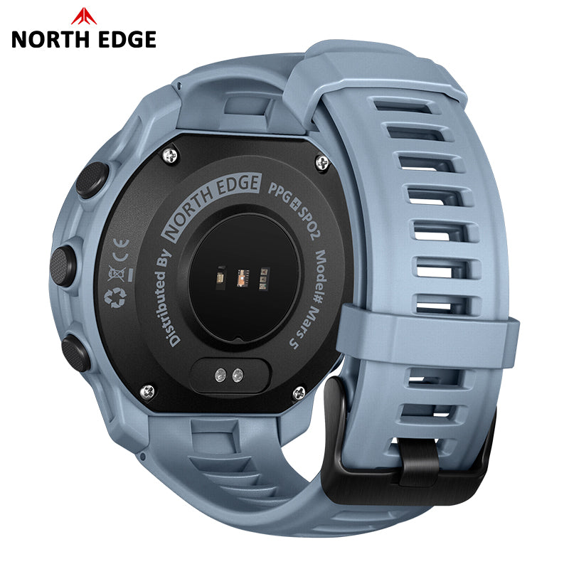 North Edge Outdoor Digital Watch Multi-Mode Tracking 24/7 Health Monitoring Mars 5
