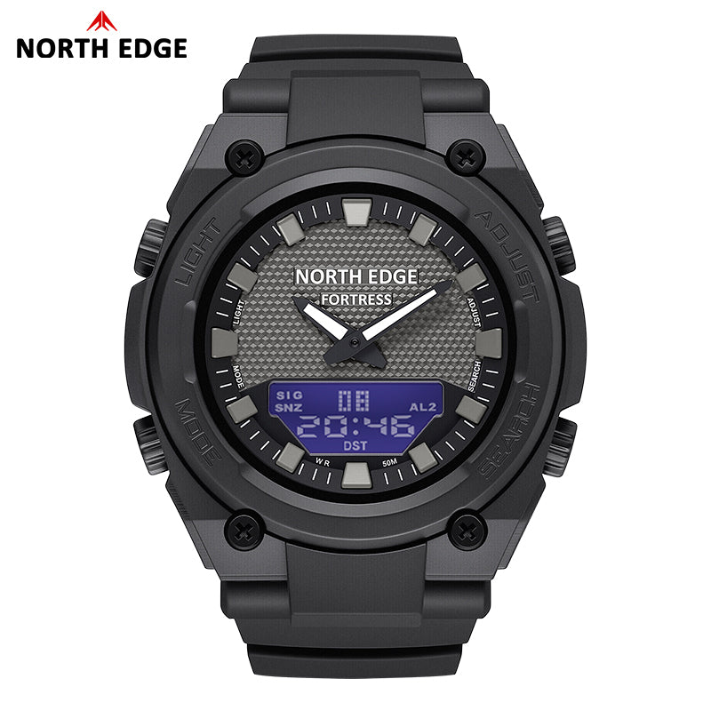 Dual-Display Analog Digital Stopwatch Countdown Luminous FORTRESS