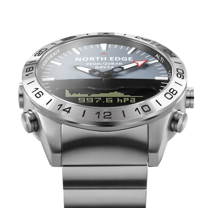 North Edge Affordable Hybrid Men’s Steel Dive Watch GAVIA