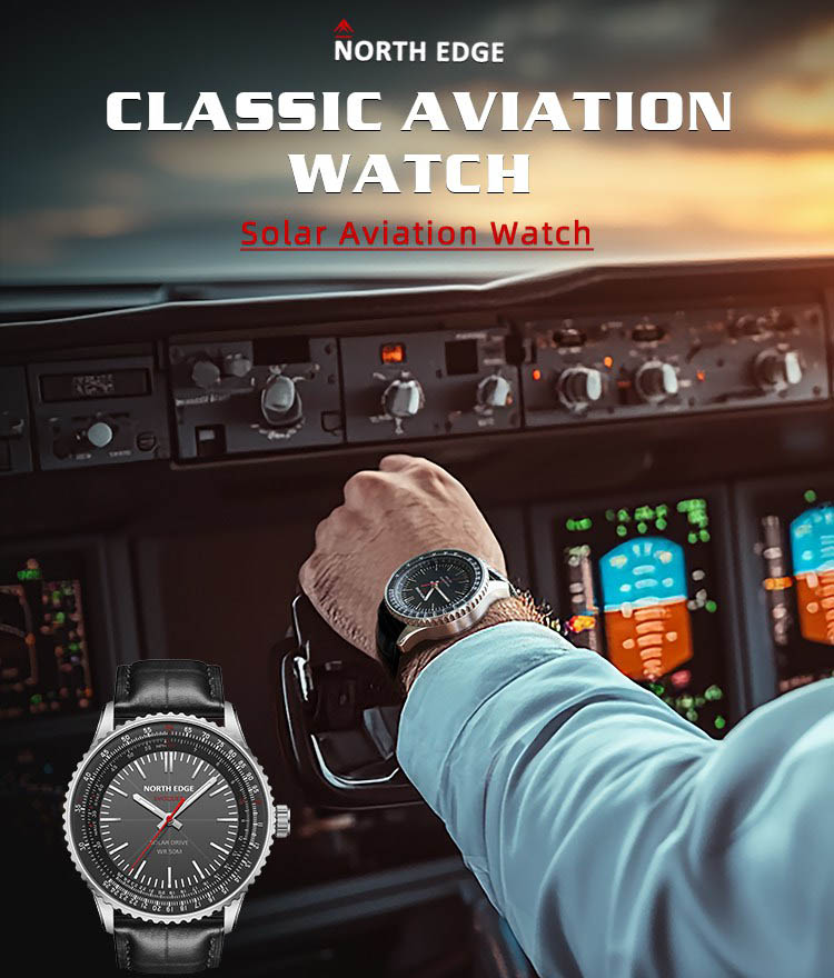 North Edge Classic Aviation Solar Watch -- Evoque 3