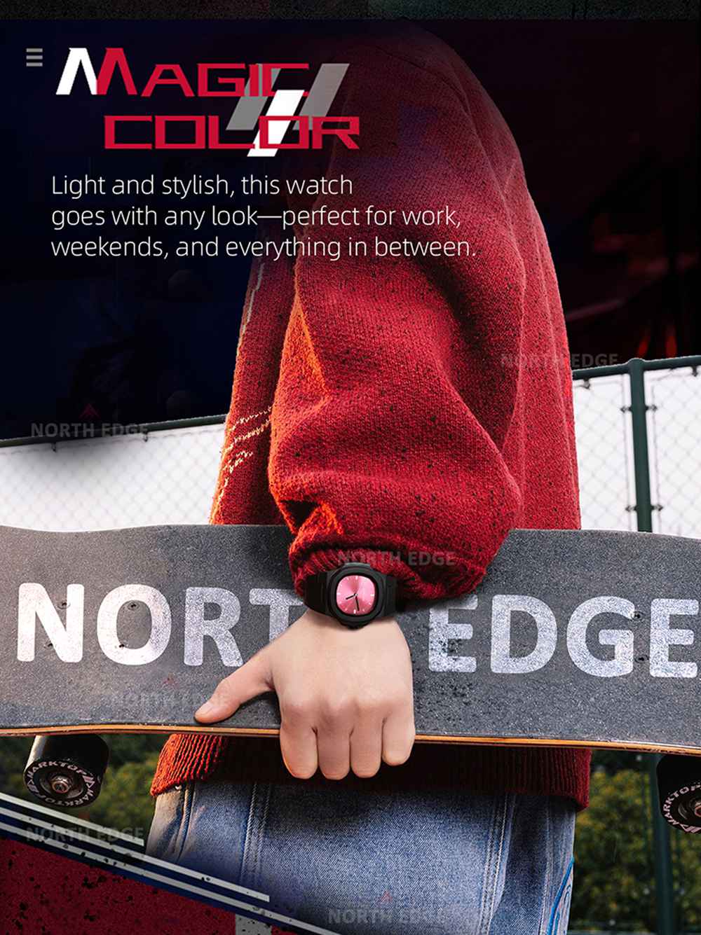 Lightweight versatile fashion watch